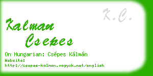 kalman csepes business card