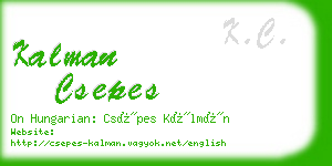 kalman csepes business card